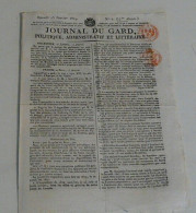 Journal Du Gard Du 23 Janvier 1819.( Création Exposition De 1819-Alsace-St-Hélène,bonaparte....) - 1800 - 1849