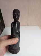 Statuette Ancienne Art Africain Hauteur 19 Cm X 8 Cm, En Bois - Arte Africana