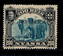 ! ! Nyassa - 1918 King Carlos Local Republica 20 C - Af. 77 - MH - Nyassa