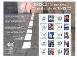 United Nations UNO UN Vereinte Nationen New York 2015 Unesco 70 Years Michel No. 1497 MNH ** Not Folded - Blokken & Velletjes