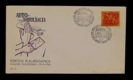 Gc8115 PORTUGAL Auto -Ambulance Courrier Post Office Mail Post ( Inaugural Voyage Porto »Bragança By V.REAL ) Mail 1956 - Poste