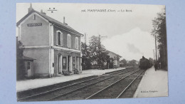 Marmagne , La Gare Avec Train - Autres & Non Classés