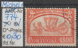 1952 - PORTUGAL - SM "Kutschenmuseum" 1,00 E Rotorange - O Gestempelt - S.Scan  (port 774o) - Usado