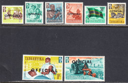 Tanganyika 1961 Official, Mint No Hinge, Sc# O21-O28, SG O1-O8 - Tanganyika (...-1932)