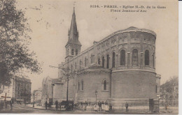 CPA Eglise Notre Dame De La Gare Place Jeanne-d'Arc - Paris XIIIème Arrondissement - Statues