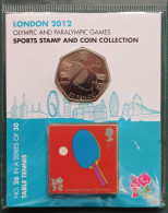 2012 - GRANDE BRETAGNE - JO Londres Pièce 50 Pence - Tennis Table Tischtennis EGT - Collezioni