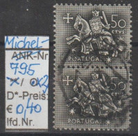 1953 - PORTUGAL - FM/DM "Ritter Zu Pferd" 0,50 C Schwarz - 2x O Gestempelt - S.Scan  (port 795o X2) - Used Stamps