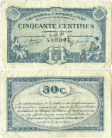 France - BILLET - Chambre De Commerce D'ALBI - 50 Centimes - 1917 - JP.005.09 - 15-286 - Bons & Nécessité