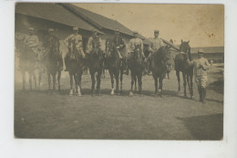 GUERRE 1914-18 - CONLIE - Belle Carte Photo Militaires Officiers à Cheval écrite à CONLIE En 1918 - Conlie