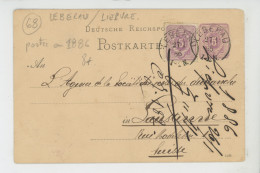 ALSACE - LIEPVRE - LEBERAU - Carte De Correspondance DEUTSCHE REICHSPOST Avec Timbre Et Cachet Ambulant De 1886 - Lièpvre