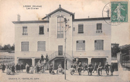 LOIRE (Rhône) - Les Ecoles - Voyagé 1912 (2 Scans) Paul Rouby, 28 Chemin Des Pins à Lyon - Loire Sur Rhone