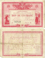 France - BILLET - Chambre De Commerce De LA ROCHE-SUR-YON - UN FRANC - 1915 - JP.065.05 - 15-289 - Bonds & Basic Needs