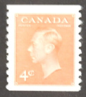 CANADA YT 239AaA NEUF*MH "GEORGE VI" ANNÉES 1949/1951 DENTELE VERTICALE 9.5 - Unused Stamps