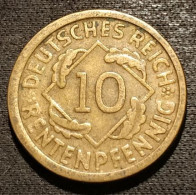 ALLEMAGNE - GERMANY - 10 RENTENPFENNIG 1924 G - KM 33 - 10 Rentenpfennig & 10 Reichspfennig