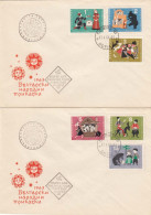 Bulgarie 1964 - Contes Folkloriques - 6 V. (2 Enveloppes), FDC, Cachet Noir - FDC