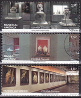 2022-ED. 5557 A 5559 MUSEOS.  Museo De América (Madrid), El Museo Del Greco (Toledo) Y Museo De Cádiz (Cádiz). - USADO - Oblitérés