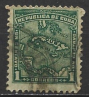 Cuba 1914. Scott #253 (U) Map Of Cuba - Usati