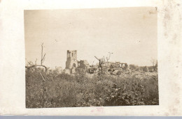 ESNES  -  Carte Photo  -  L' Eglise Détruite - Damvillers