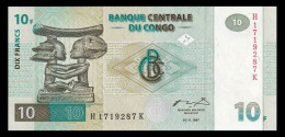 # # # Banknote Kongo (Congo) 10 Francs 1997 (P-87B) 1997 HdM UNC # # # - República Democrática Del Congo & Zaire