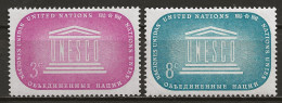 NATIONS-UNIES - NEW-YORK: **, N° YT 33 Et 34, TB - Nuevos