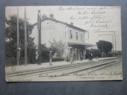 CPA 89 Yonne La Gare De CHAMPS SAINT BRIS Ligne Laroche Migennes Prés SAINT BRIS LE VINEUX Timbrée 1903 - Saint Bris Le Vineux