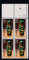 Sc#2426, Pre-Columbian America, Art, 25-cent 1989 Issue, Plate # Block Of 4 MNH US Postage Stamps - Plattennummern