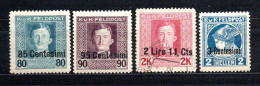 Autriche 1918 Occupation En Italie N°15,16,18,23   0,30 €  (cote 1,25 €  4 Valeurs) - Andere & Zonder Classificatie