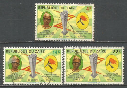 ZAIRE YVERT NUM. 803/805 SERIE COMPLETA USADA - Used Stamps