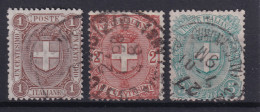 ITALY / ITALIA 1896/97 - Canceled - Sc# 73-75 - Used