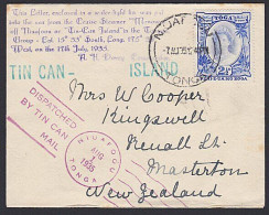 TONGA - NEW ZEALAND 1935 TIN CAN COVER - Tonga (...-1970)