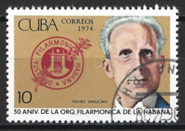 Cuba 1974. Scott #1903 (U) Pedro Sanjuan, Havana Philamornic Emblem - Usados