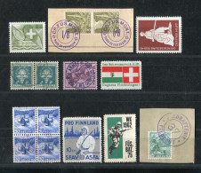 "SCHWEIZ" Int. Lot Soldatenbriefmarken, Feldpoststempel Etc. (1138) - Sammlungen