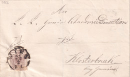 AUSTRIA 1852 - ANK 4 Hp III Auf Brief Von Wien Nach Klosterbruck Bei Znaim - Überfrankatur! - Brieven En Documenten