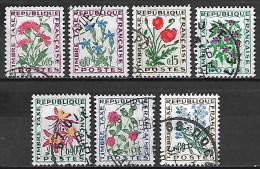 FRANCE    -    TAXE    -  1964 . Y&T N° 95 à 101 Oblitérés.  FLEURS. - 1960-.... Usati