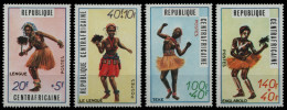 Zentralafrikanische Rep. 1971 - Mi-Nr. 230-233 ** - MNH - Volkstänze - Centrafricaine (République)