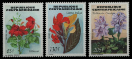 Zentralafrikanische Rep. 1984 - Mi-Nr. 1059-1061 ** - MNH - Blumen / Flowers - Centrafricaine (République)