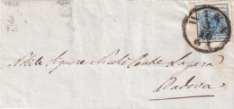 AUSTRIA1853 - ANK 5 Hp IIIb Extrem Breitrandig, Randdruck Links Auf Brief Von Wien Nach Padova - Brieven En Documenten