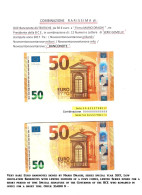 Very Rare Couple Of Euro Banknotes Signed By Mario Draghi - 50 Euro