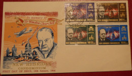 NOUVELLES HEBRIDES FDC 1966 WINSTON CHURCHILL - FDC