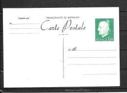 Monaco:Carte Postale N°34 - Entiers Postaux