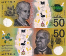 AUSTRALIA, $50, 2018, P65a, POLYMER With An ERROR, UNC - Moneta Locale