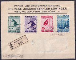 AUSTRIA 1937 - ANK 623-626 - Complete Set! - Ersttag - Violetter FIS-Stempel - Used Stamps