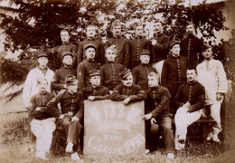 Belley - Militaria - Photo Albuminée Circa 1898 - Groupe De Militaires Du 133ème Régiment D'infanterie , Classe 1898 - Belley