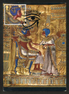 UK / GRANDE BRETAGNE (2022) Carte Maximum Card Tutankhamun's Tomb, Toutânkhamon, Tutanchamun - Throne - Cartes-Maximum (CM)