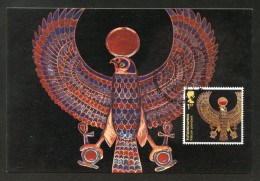 UK / GRANDE BRETAGNE (2022) Carte Maximum Card Tutankhamun's Tomb, Toutânkhamon, Tutanchamun - Falcon Pectoral Pendant - Maximumkaarten