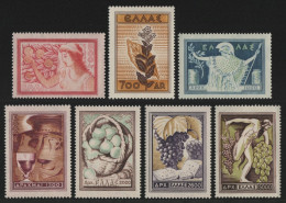 Griechenland 1953 - Mi-Nr. 596-602 ** - MNH - Landesprodukte (III) - Unused Stamps