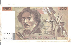 FRANCE 100 FRANCS 1995 VG+ P 154 H - 100 F 1978-1995 ''Delacroix''