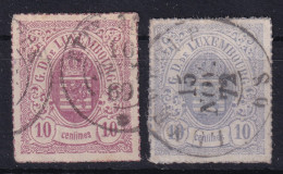 LUXEMBOURG 1865 - Canceled - Sc# 19, 19b - 1859-1880 Armarios