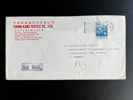 TAIWAN 1981 AIR MAIL LETTER TAIPEI TO ALMELO 12-12-1981 FLOWERS TEXTILE - Briefe U. Dokumente