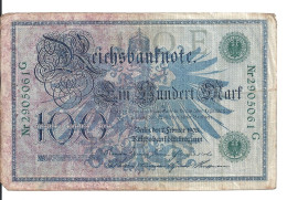 ALLEMAGNE 100 MARK 1908 VF P 34 - 100 Mark